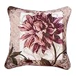 "Trellised Dahlia" Floral Decorative Accent Throw Pillow 17" x 17"