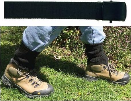 TickGuard Starter Package 3 BB (Black/Black) One Size Fits All! - Includes; 1 Black Fabric Belt and 2 Black Leg Gaiters