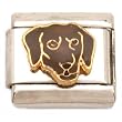 Enamel Labrador Italian Charm Stainless Steel 9mm
