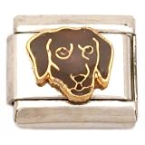 Enamel Labrador Italian Charm Stainless Steel 9mm
