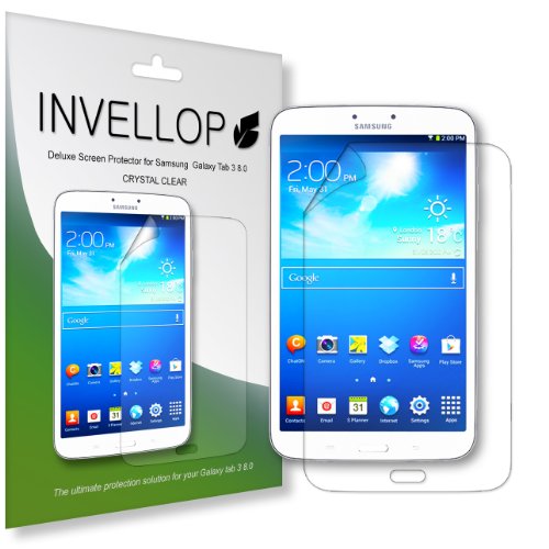 INVELLOP Samsung Galaxy Tab 3 8.0 8inch Crystal Clear HD 3-pack Screen Protectors