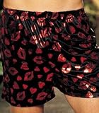 Attract your Gal in these Metallic Heart Print Knit Boxer Shorts!