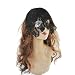 New Red Large Cloud Hat Hair Clip Lace Mask Showgirl Costume Drag Queen Accessory
