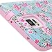 Note 4 Case, Style4U Galaxy Note 4 Flower Design Slim Fit Hybrid Armor Case for Samsung Galaxy Note 4 with 1 Stylus and 1 HD Clear Screen Protector [ Flower Pink]