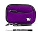 Purple - Black Trim Slim Protective Soft Neoprene Cover Carrying Case Sleeve with Extra Pocket for Panasonic Lumix DMC-FX700 DMC-LS5 DMC-LX5 DMC-S1 DMC-S3 DMC-TS3 DMC-TS10 DMC-ZS8 DMC-ZS10 Point and Shoot Digital Camera + Includes eBigValue Determination Hand Strap Key Chain