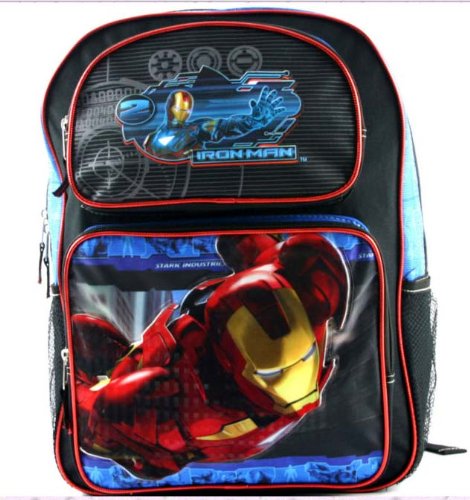 Marvel Iron Man 2 War Machine Large School BackPack; Offically Licensed Ironman Back Pack, Great Gift Idea