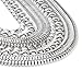 Jerollin Fashion Tribal Multi Silver Tone Snake Flat Pendant Choker Statement Bib Necklace