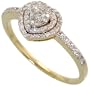 14k Gold Heart Ring, w/ 0.34 Carat Brilliant Cut Diamonds, 5/16 in. (8mm) wide