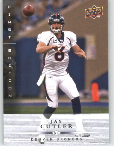 Jay Cutler / Denver Broncos / 2008 Upper Deck First Edition Football Card # 46 / NFL Football Trading Card in Screwdown!