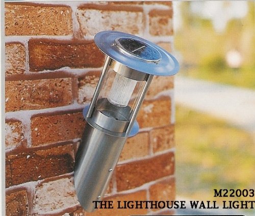 UNIQUE ARTS M22003 SOLAR LIGHTHOUSE WALL SOLAR LIGHT