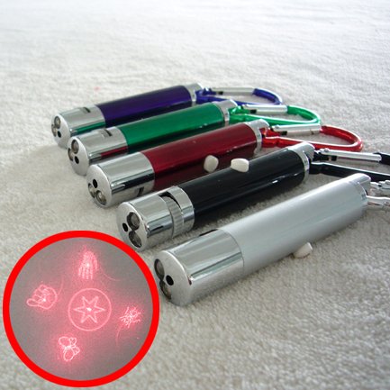 (Price/10 pcs)LOVEPET 5-in-1 Laser Pointer with Red Laser & LED Light for Cat, Pet Costume, Christmas Gift Ideas
