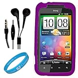 Purple Rubberized Protective Silicone Skin Cover for HTC Droid Incredible 2 ....