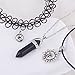 Zhenhui Multi Layers Tattoo Choker Necklace 3pcs Set Vintage Stretch Quarz Necklace Elastic Henna Gothic Punk Elastic Women Jewelry Set