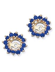 14K Yellow Gold 1 3/8 ct. Sapphire Earring Jackets