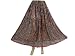 Red Skirt Floral Printed Brocade Silk Sari Long Boho Skirts
