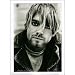 Kurt Cobain Serious Fabric Tapestry Wall Hanging Image