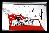 Ralph Steadman Fear & Loathing Las Vegas Gold Wood-Mounted Art Poster Print - 24 X 27
