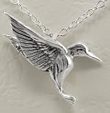A Delightful Little Hummingbird Pendant in Sterling Silver