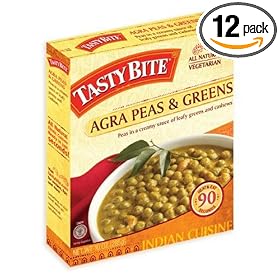 Tasty Bite Entree, Agra Peas & Greens, 10-Ounce Boxes (Pack of 12)