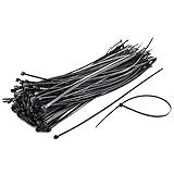 uxcell ケーブルタイ セルフ-ロック ナイロン ジップループ パワーワイヤ コード ストラップ 8x400mm 250個入り