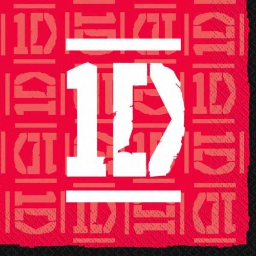 One Direction 1D 16 PK Party Accessories Brands Napkins Paper