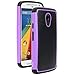 MOTO G Case, MOTO G (2ND GEN.) CASE, E LV Moto G Case Cover - Dual Layer Hybrid Armor Defender Protective Case Cover for Motorola Moto G (2014) with 1 Stylus and 1 Screen Protector - PURPLE