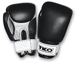 TKO 501LMG-BW Leather Mesh Boxing Gloves Black White OSFA