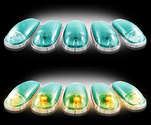 Recon 264146SW Super White Cab Roof Lights 2003-2007 Dodge Heavy-Duty 2500 & 3500 (5-Piece Set)