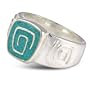 X - Sterling Symbol of Life Ring w/Turquoise Inlay