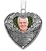 Memorial Ornament - Christmas Picture Ornaments - Heart Shaped with Angel Wings - Poem of Comfort for Those Grieving The Loss of a Loved One - Gift-Storage Bag Included - 3