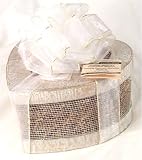 Ultimate's Fudge Medley in a White/Gold Heart Mesh Box - 2 Lb.