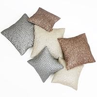 Mother of Pearl Pillow by Wild Mannered - 14' x 14'- Silver