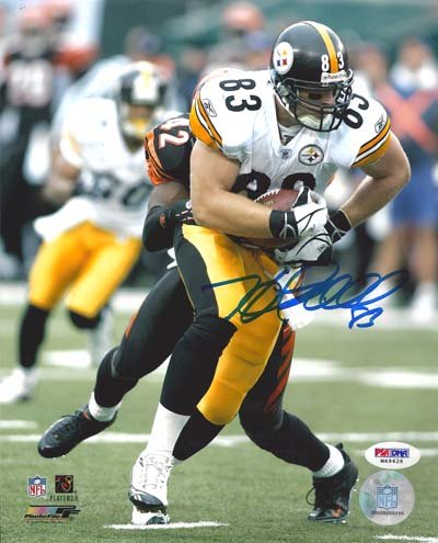 Heath Miller Autographed Pittsburgh Steelers 8x10 Photo vs. Cin PSA/DNA