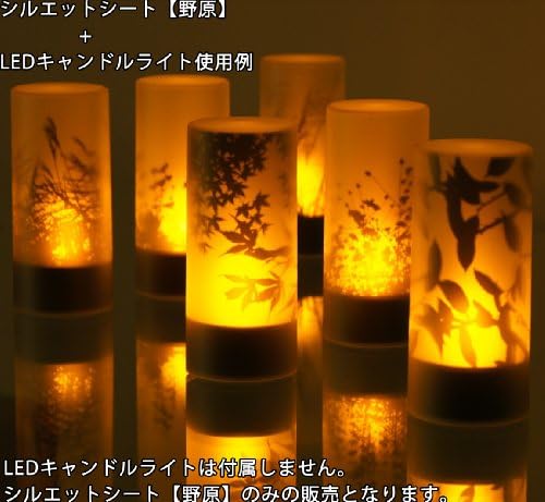 Rechargeable LED candle light for silhouette sheet [field / 6] type (shadow, removable) (japan import)