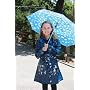 DLL Rainwear - Women's Navy "Raining Cats and Dogs" Raincoat