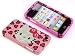 Smile Case Hello Kitty Leopard Bling Rhinestone Crysal Jeweled Snap on Full Cover Case for AT&T Verizon iPhone 4 4G (4-Leopard)