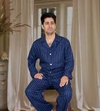 Armani International, Alfi Mens 100% Soft Flax Linen Pajamas