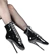 Devious Women's BALLET-1020, 7" Spike Heel Ballet Ankle Boots