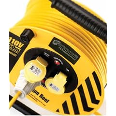 "110v HD Erweiterung 25M f�hren - 2 Outlets mit 2,5 mm 3-adriges Yellow Industrie f�r Generator, Transformator stepdown"