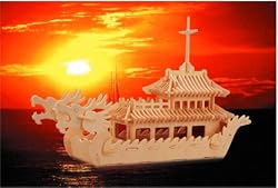 Chinese Dragon Boat Woodcraft Construction Kit