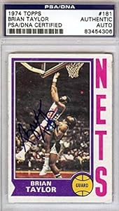 Brian Taylor Autographed Signed 1974 Topps Card #181 #83454306 - PSA/DNA Certified - NFL Slabbed Autographed Cards