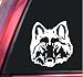 Wolf Head #1 White Vinyl Decal Sticker