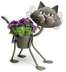 Large Glamour Cat - Cat indoor or outdoors (garden) d&eacute;cor plant stands. Holds 6" grower pot - 19" inches tall