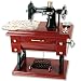 Vintage Mini Sewing Machine Style Plastic Music Box Table Desk Decoration Toy Gift for Kid Children