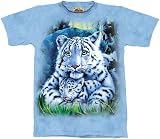 White Tiger Mother and Cub T-Shirt, Available in Various Sizes