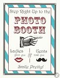 Photo Booth Props - Photo Booth Sign - Ladies & Gents - Vintage Carnival Colors