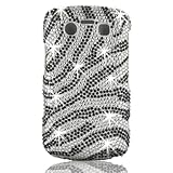 Talon Full Diamond Bling Phone Shell for Blackberry 9780 Bold (Black & Whit ....