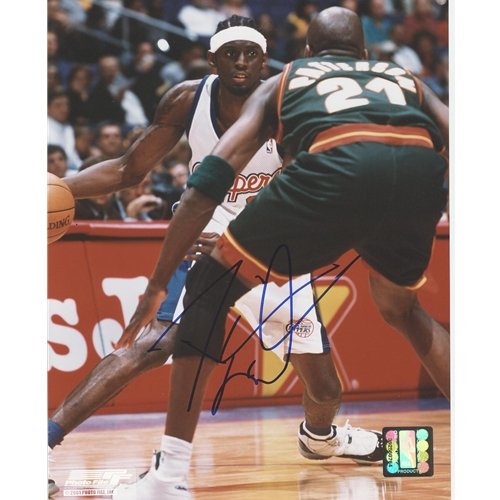 Darius Miles Autographed Los Angeles Clippers (White Jersey) 8x10 Photo