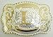 Huge Western Rodeo Initial "L" Belt Buckle Cowboy
