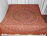 Fantastic Unique Design Block Print & Side Lace Cotton with Double Bed Shee ....